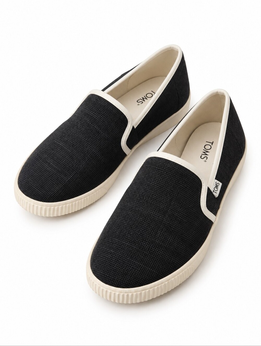 TOMS Women’s Black Slip-On Flat Comfy Comfortable Breathable Walking Shoes W7
